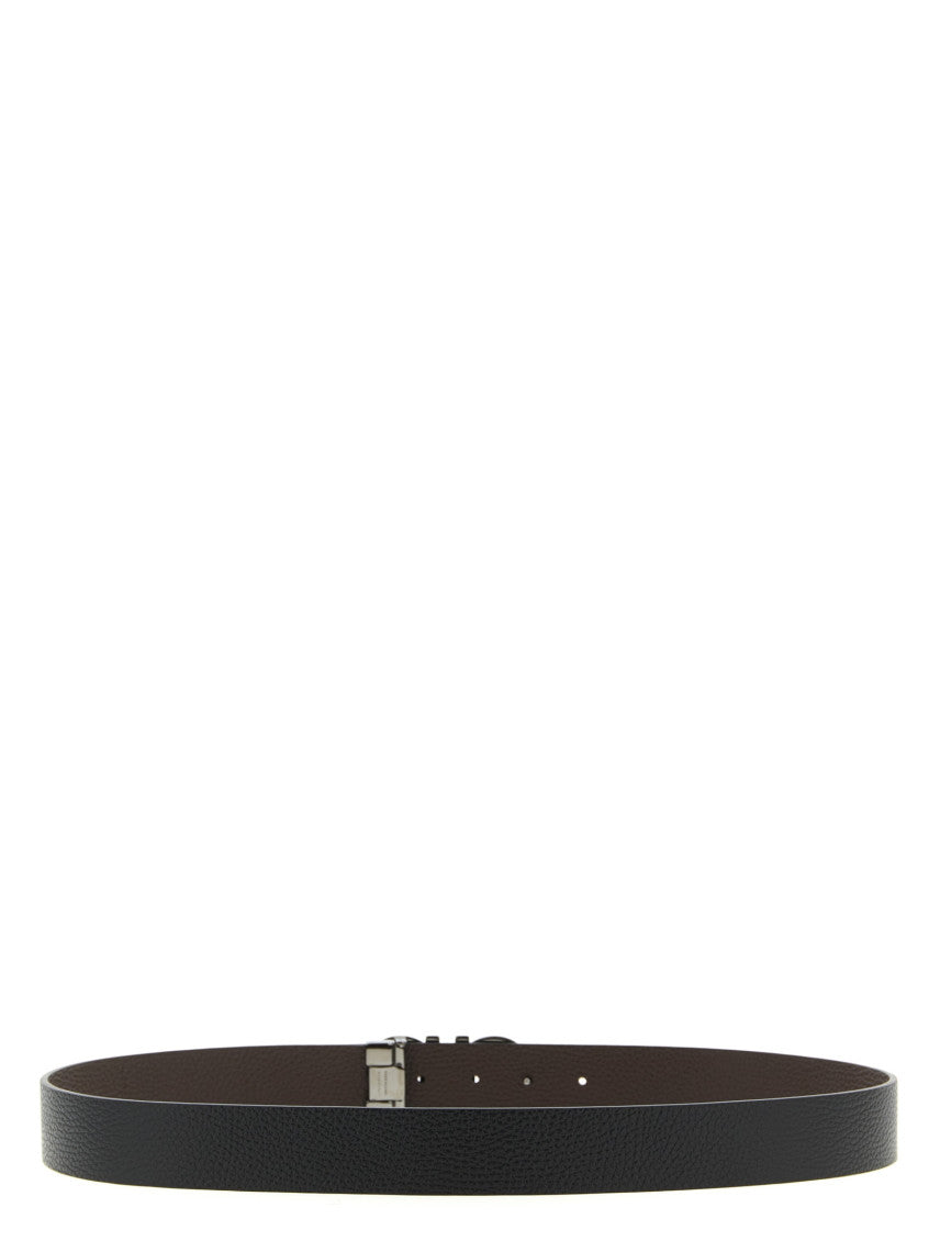 Black Gancini Buckle Reversible Belt 3