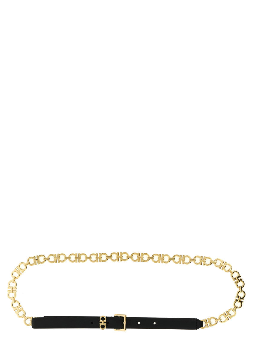 Black Gancini Chain Belt 1