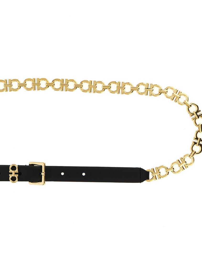 Black Gancini Chain Belt 3