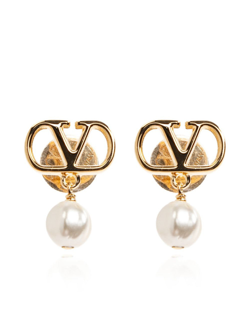 Golden VLogo Signature Earrings 1