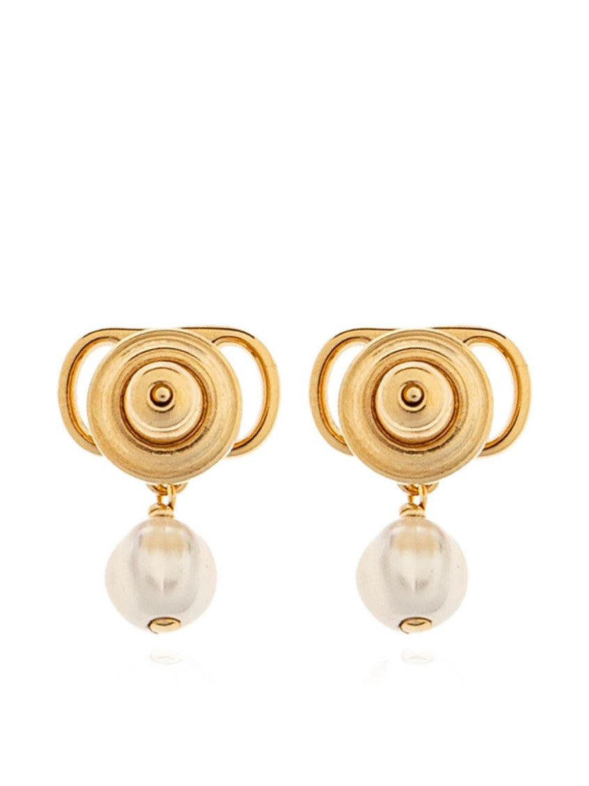 Golden VLogo Signature Earrings 3