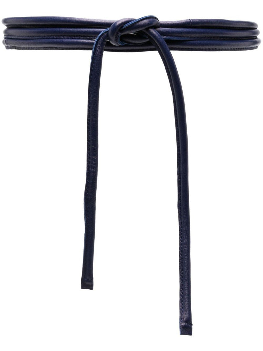 Navy Blue Leather Belt 1