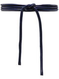 Navy Blue Leather Belt 1