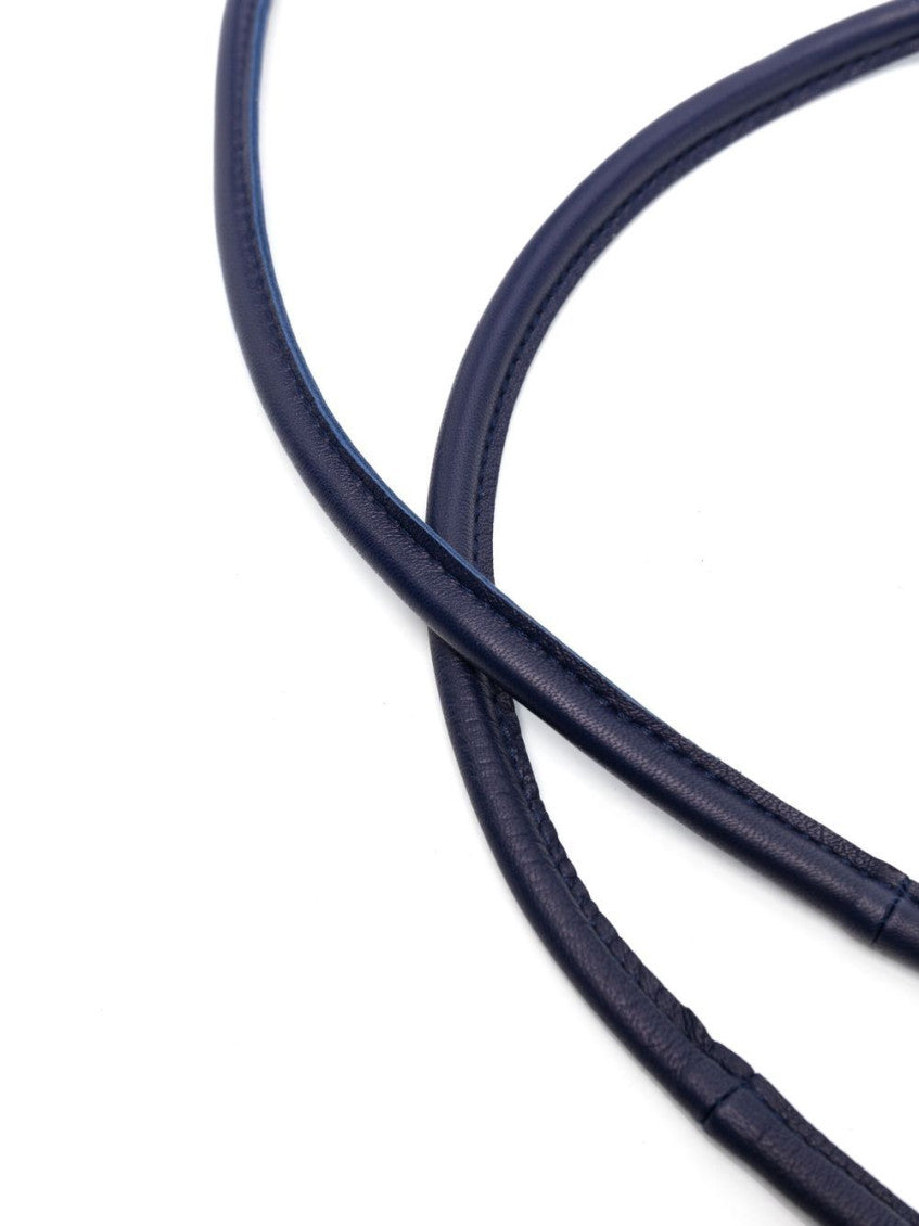 Navy Blue Leather Belt 2