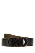 Black Solid Reversible Belt 1