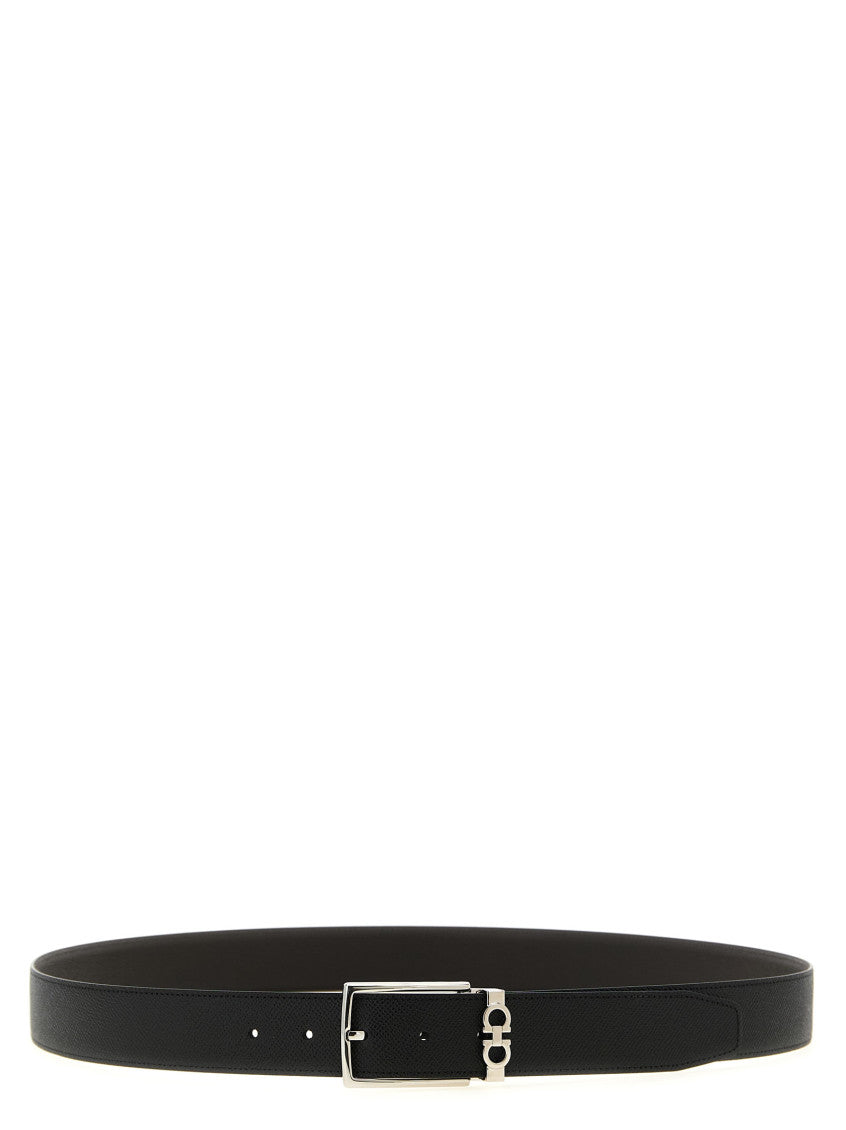 Black Solid Reversible Belt 1