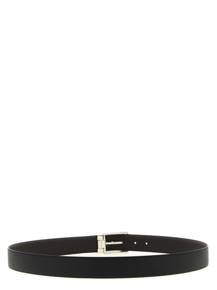 Black Solid Reversible Belt 2