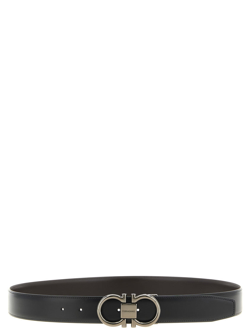 Black Solid Reversible Belt 1