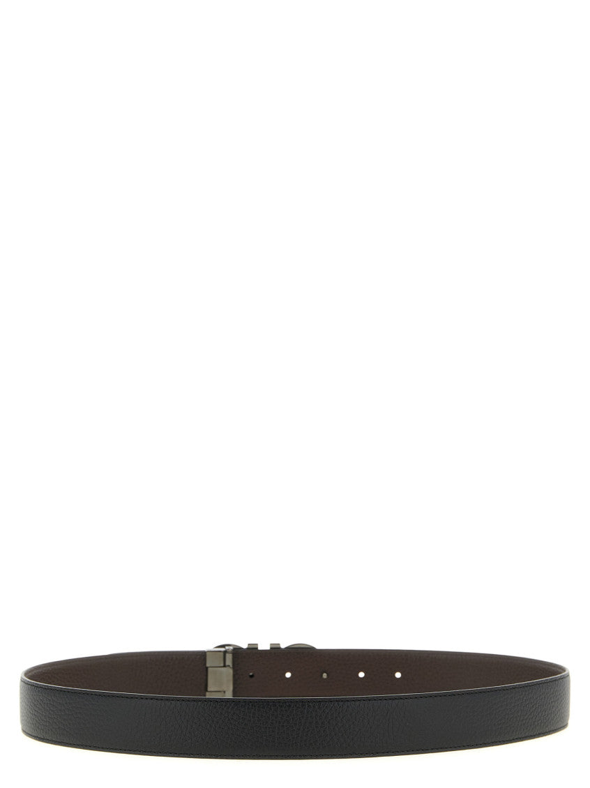 Black Textured Reversible Belt 3