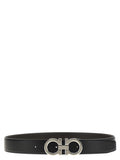 Black Gancini Solid Reversible Belt 1