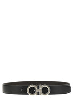 Black Gancini Solid Reversible Belt 1