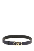 Navy Blue Textured Reversible Belt 1
