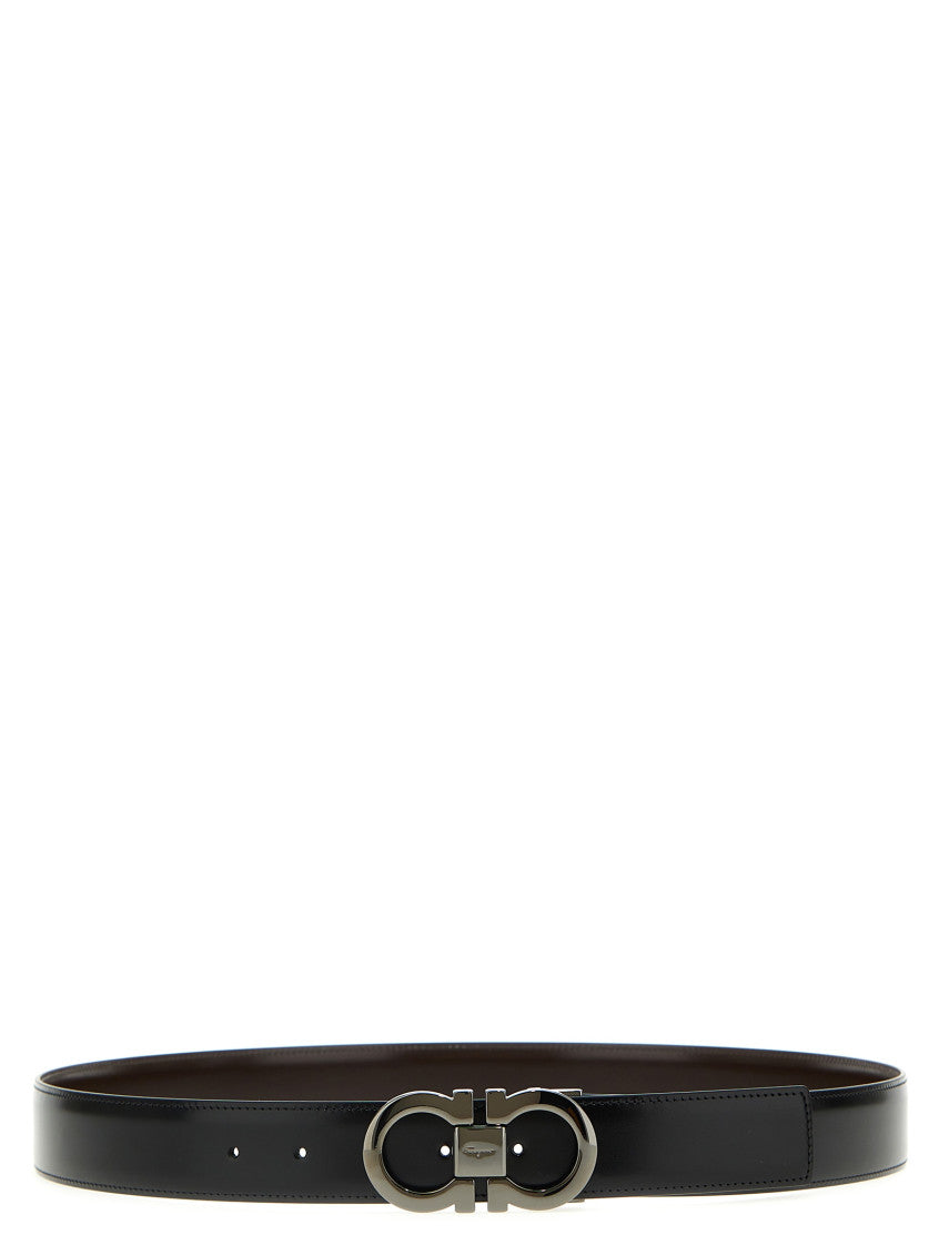 Black Solid Reversible Belt 1