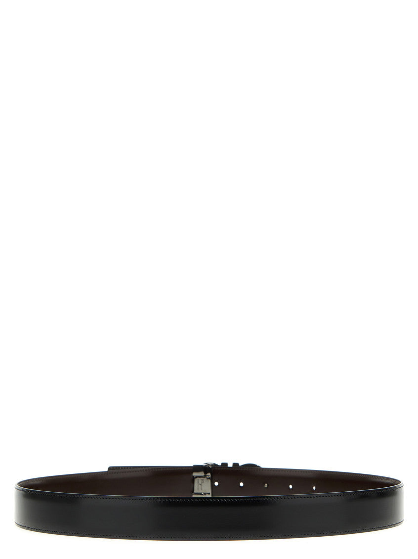 Black Solid Reversible Belt 2