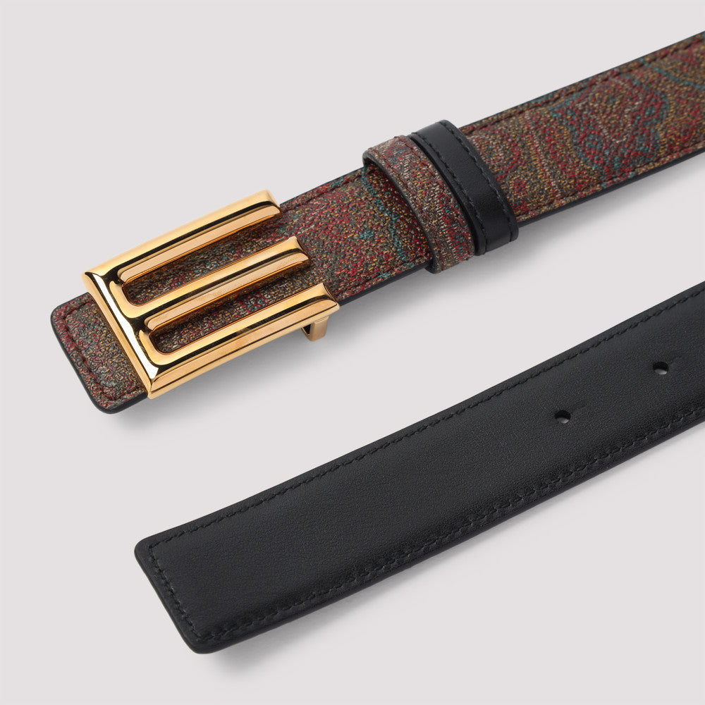 Multicolor Paisley Signature Print Belt 5