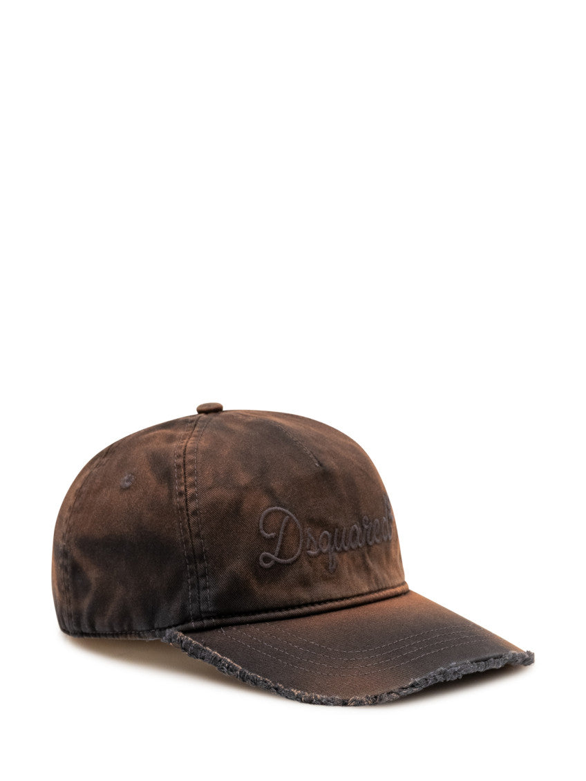 Brown Embroidered Baseball Cap 2