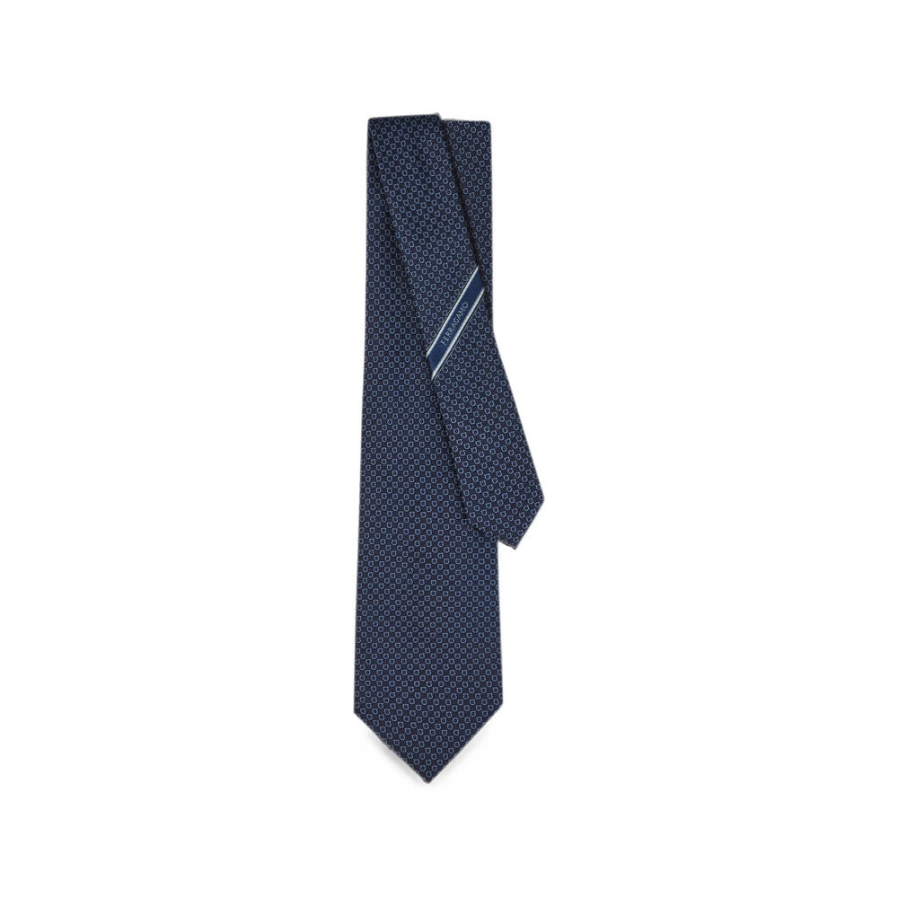 Blue Gancini Geometric Print Tie 2