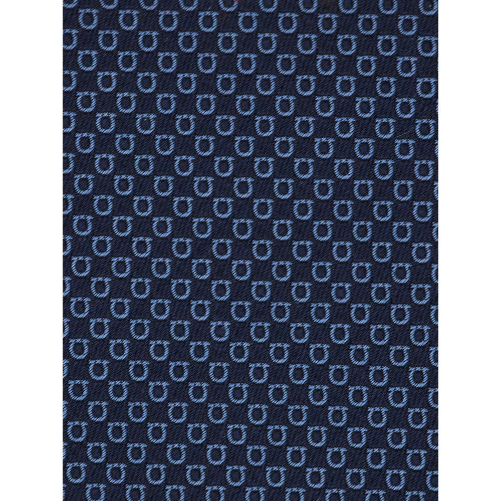 Blue Gancini Geometric Print Tie 3
