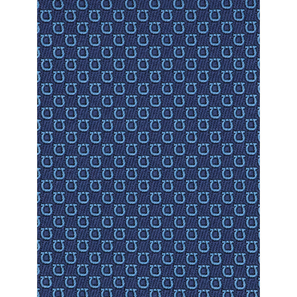 Blue Gancini Geometric Print Tie 2