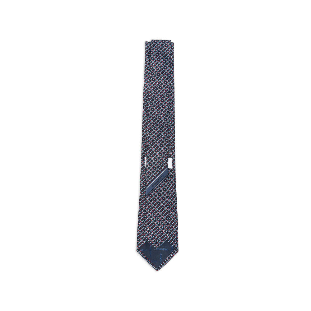 Blue Gancini Logo Printed  Tie 3