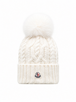 White Logo Beanie Cap 1