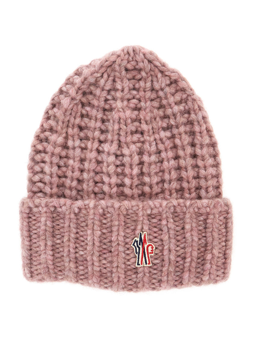 Pink Logo Knitted Beanie Cap 1