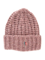 Pink Logo Knitted Beanie Cap 1