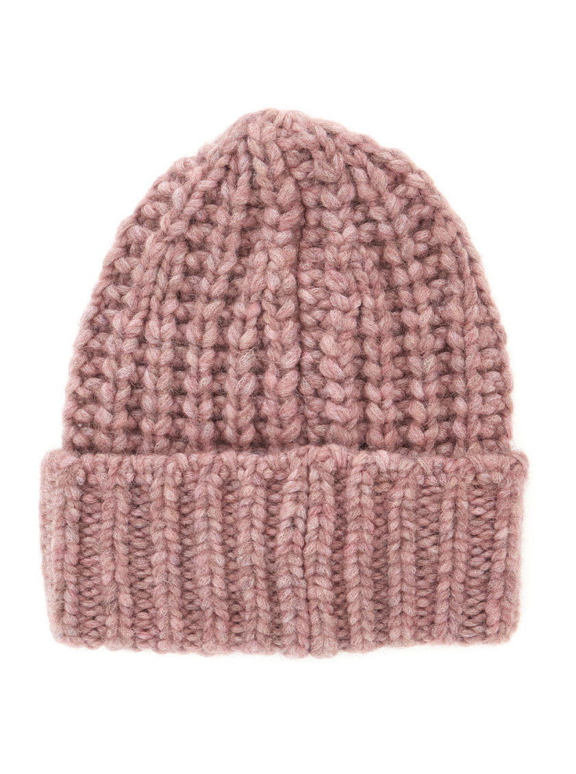 Pink Logo Knitted Beanie Cap 2