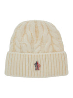 White Cable Knit Beanie Cap 1