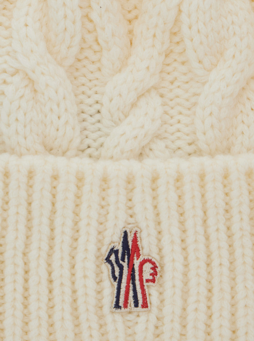 White Cable Knit Beanie Cap 3