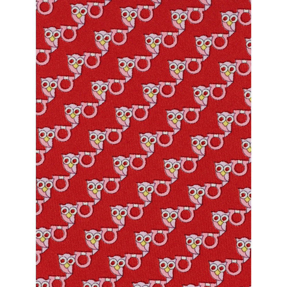 Red Gancini Graphic Printed Tie 3