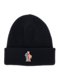 Black Logo Knitted Beanie Cap 1
