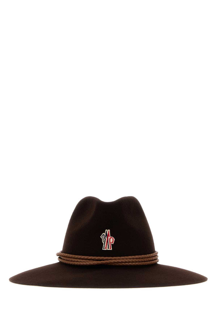Brown Logo Fedora Hat 1