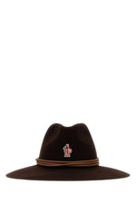 Brown Logo Fedora Hat 1