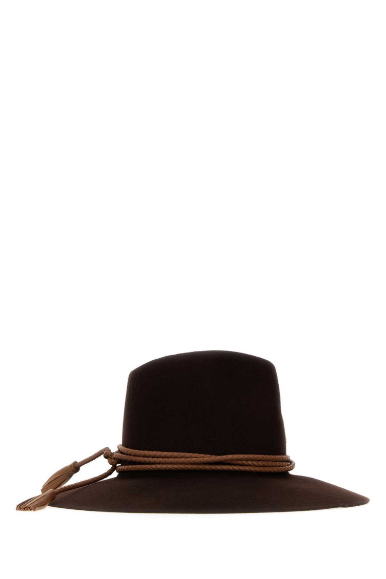 Brown Logo Fedora Hat 2