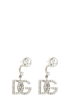 Silver Holiday Logo Drop Earrings 1