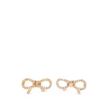 Golden Logo Bow Stud Earrings 1