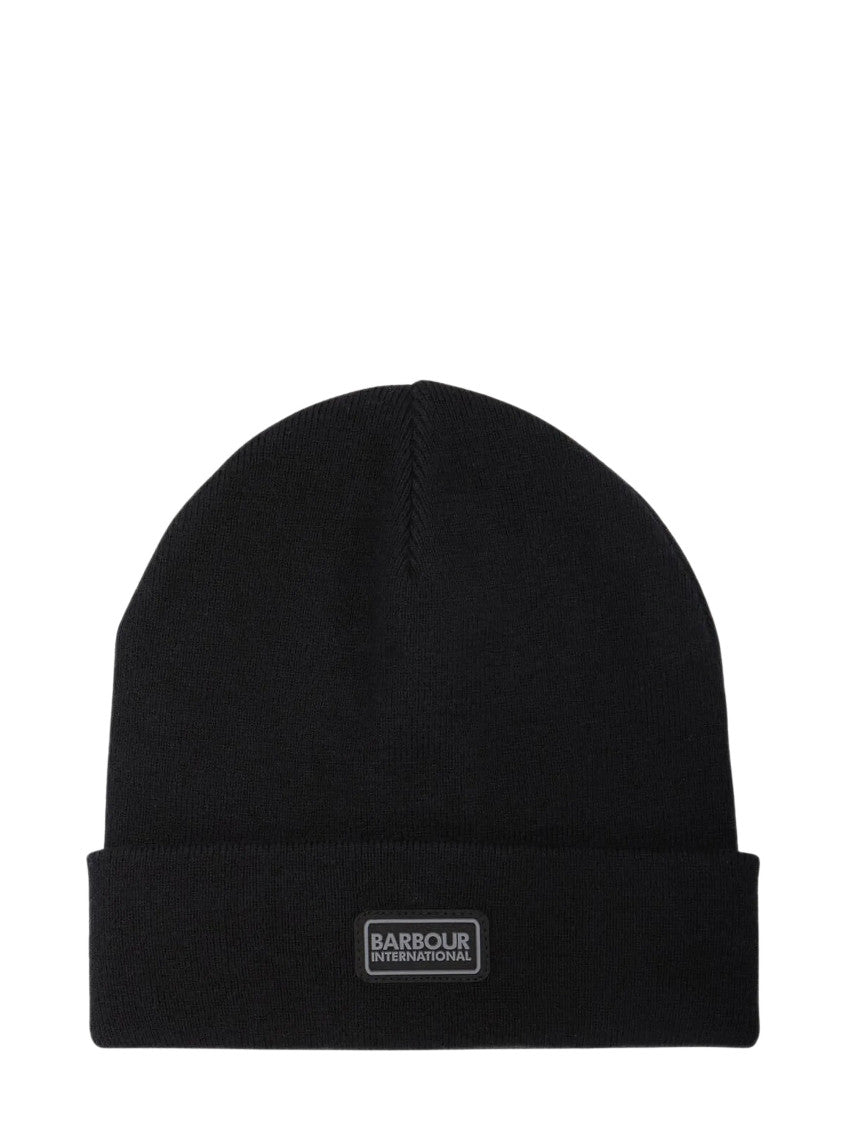 Black Logo Beanie Cap 1