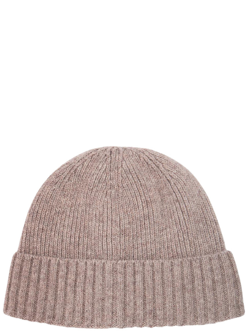 Beige Logo Beanie Cap 2