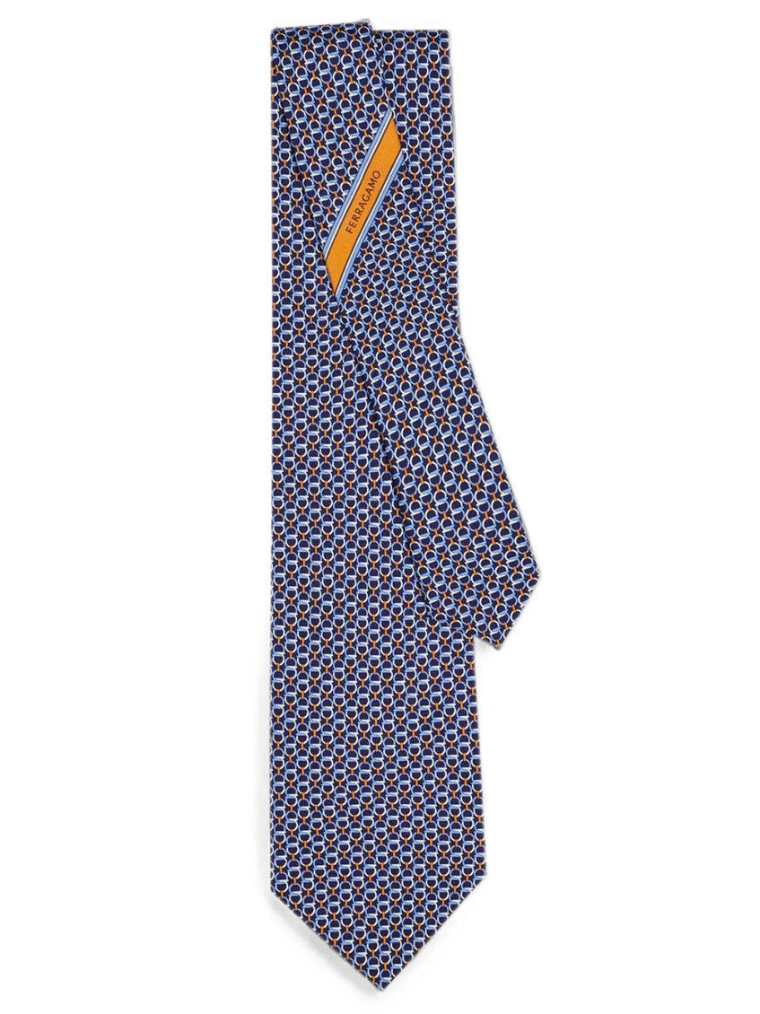 Blue Geometric Pattern Tie 1