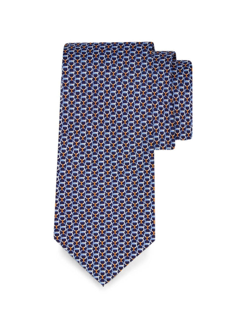 Blue Geometric Pattern Tie 2