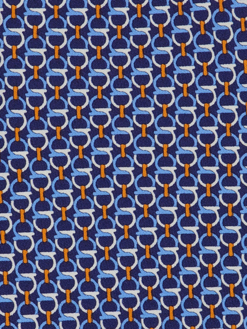Blue Geometric Pattern Tie 3
