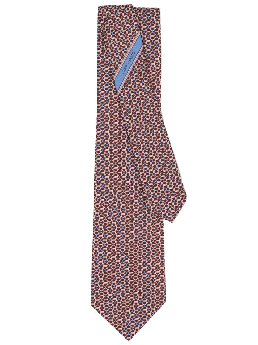 Multicolor  Gancini Geometric Pattern Tie 1