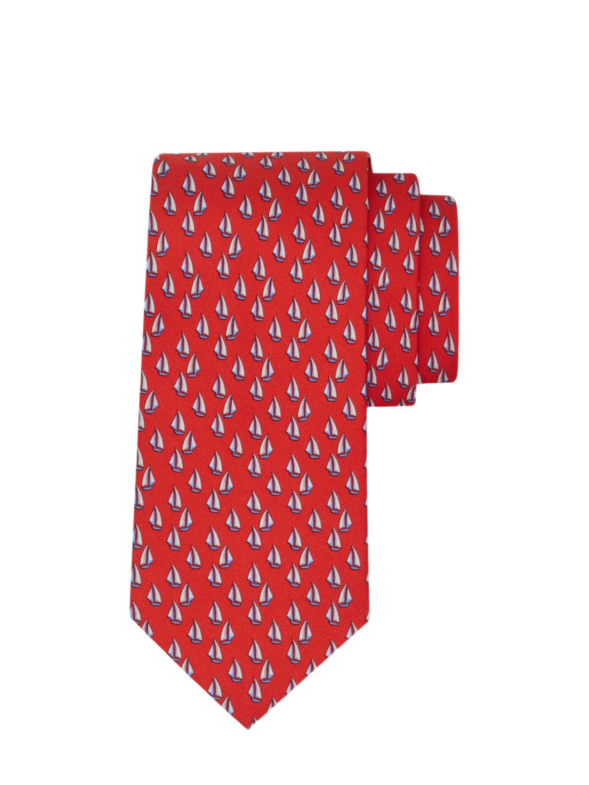 Red Printed Tie 2