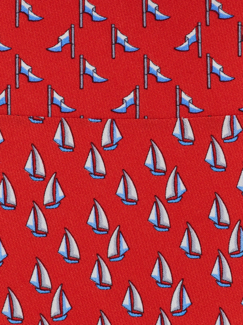 Red Printed Tie 3