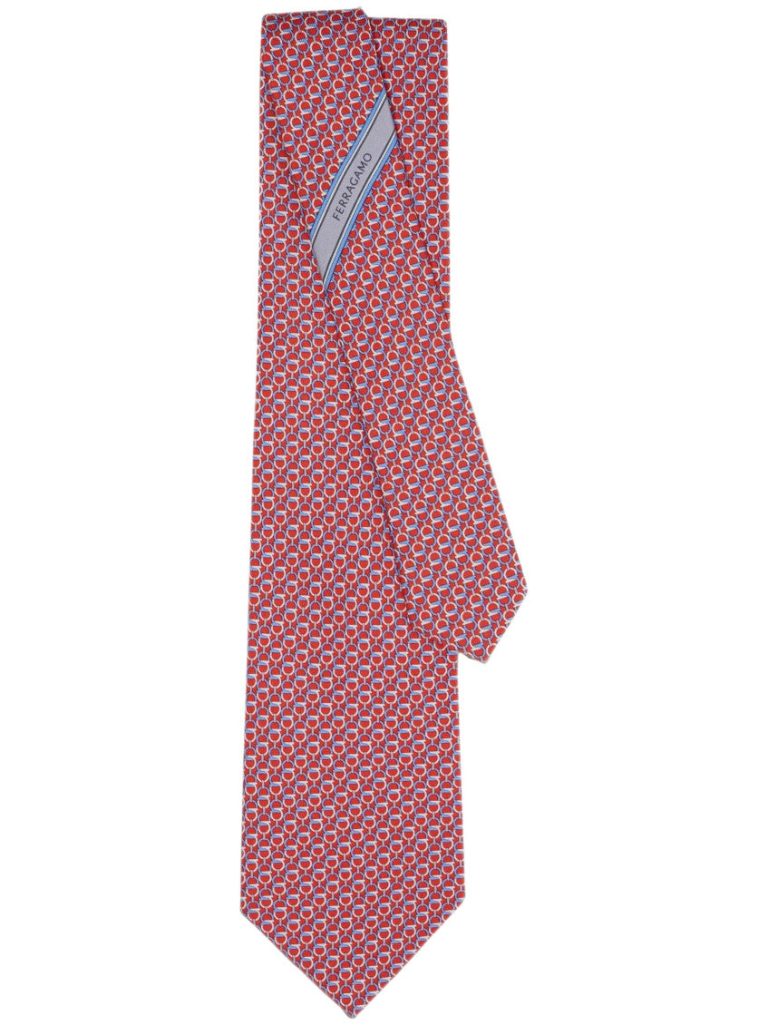 Red Signature Geometric Tie 1