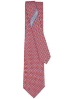 Red Signature Geometric Tie 1
