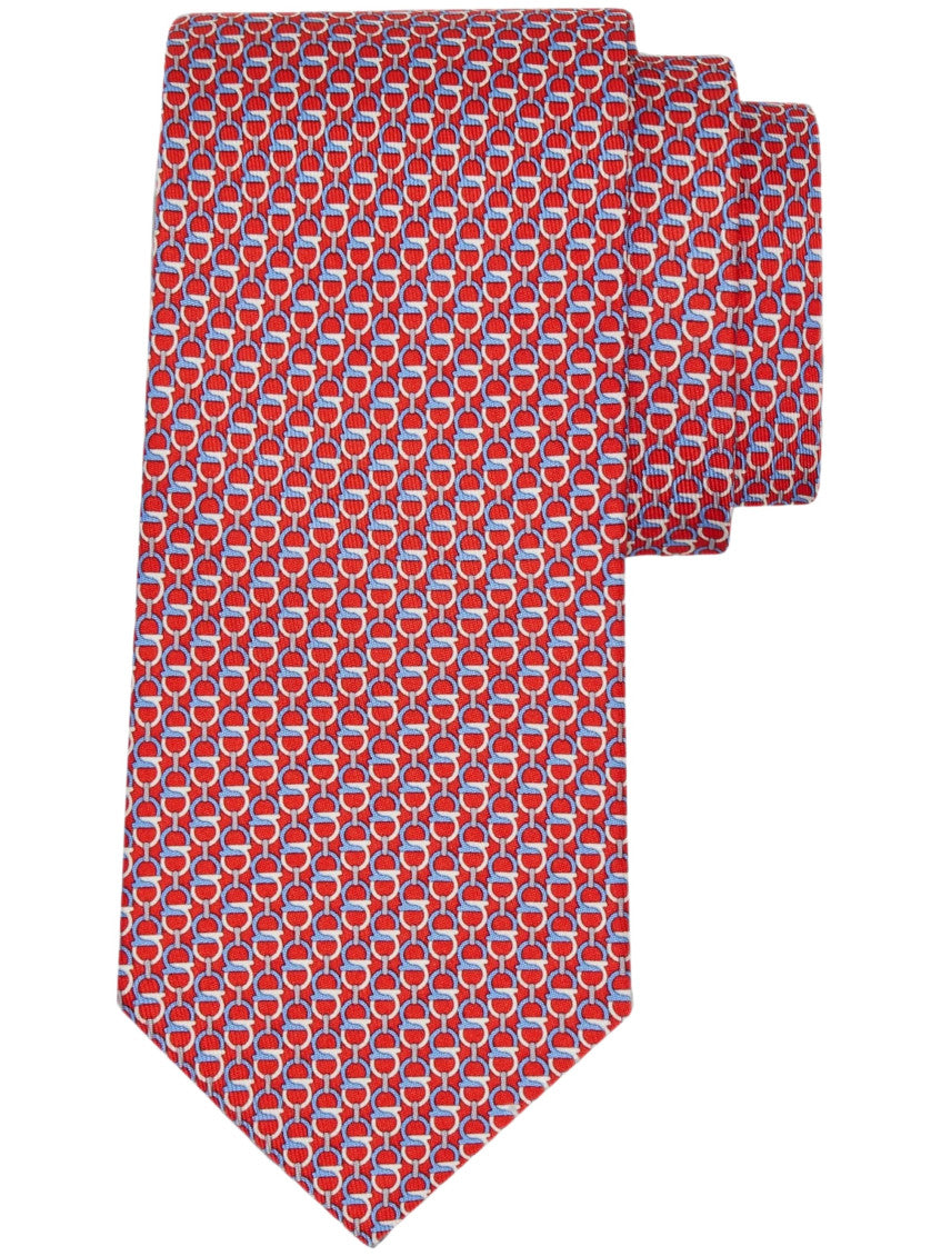 Red Signature Geometric Tie 2