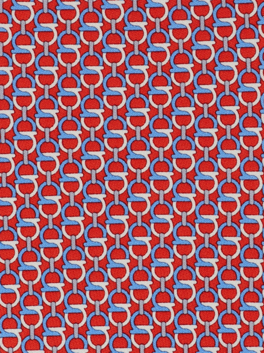 Red Signature Geometric Tie 3