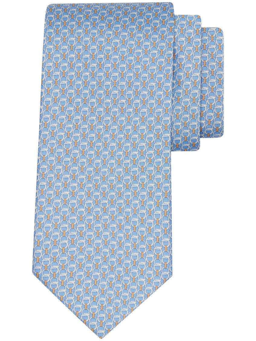 Light Blue Geometric Print Tie 2